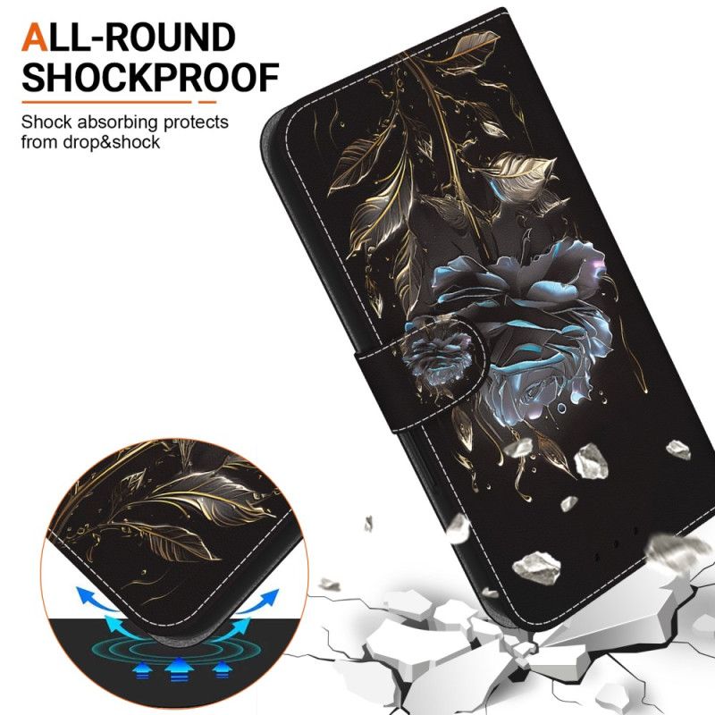 Etui Folio Samsung Galaxy A16 5g CZarna Róża Etui Ochronne