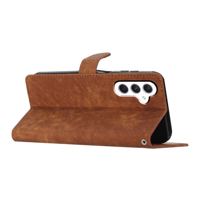 Etui Folio Samsung Galaxy A16 5g Efekt Zamszu Z Paskiem Etui Ochronne
