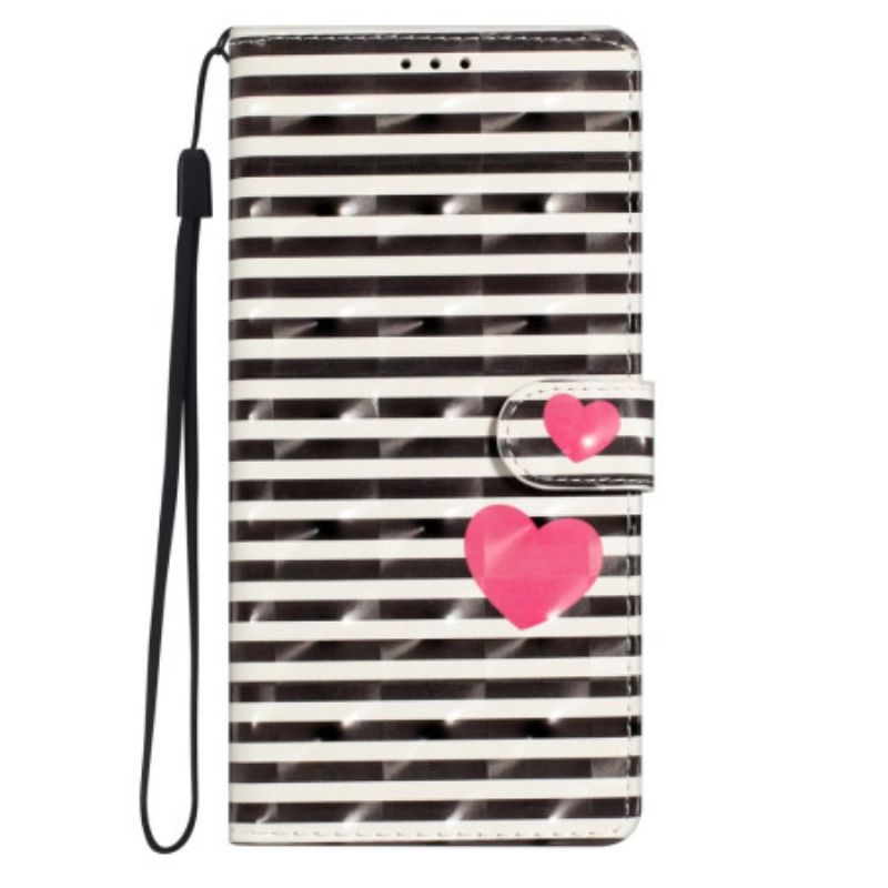 Etui Folio Samsung Galaxy A16 5g Paski I Serca Etui Ochronne