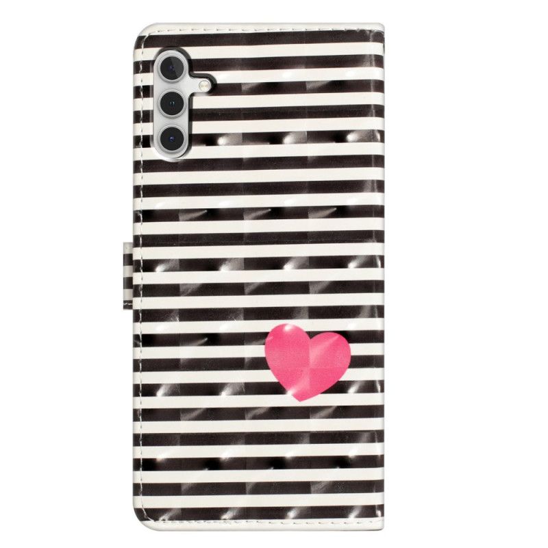 Etui Folio Samsung Galaxy A16 5g Paski I Serca Etui Ochronne