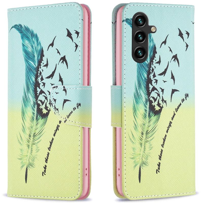 Etui Folio Samsung Galaxy A16 5g Pióro I Ptaki Etui Ochronne