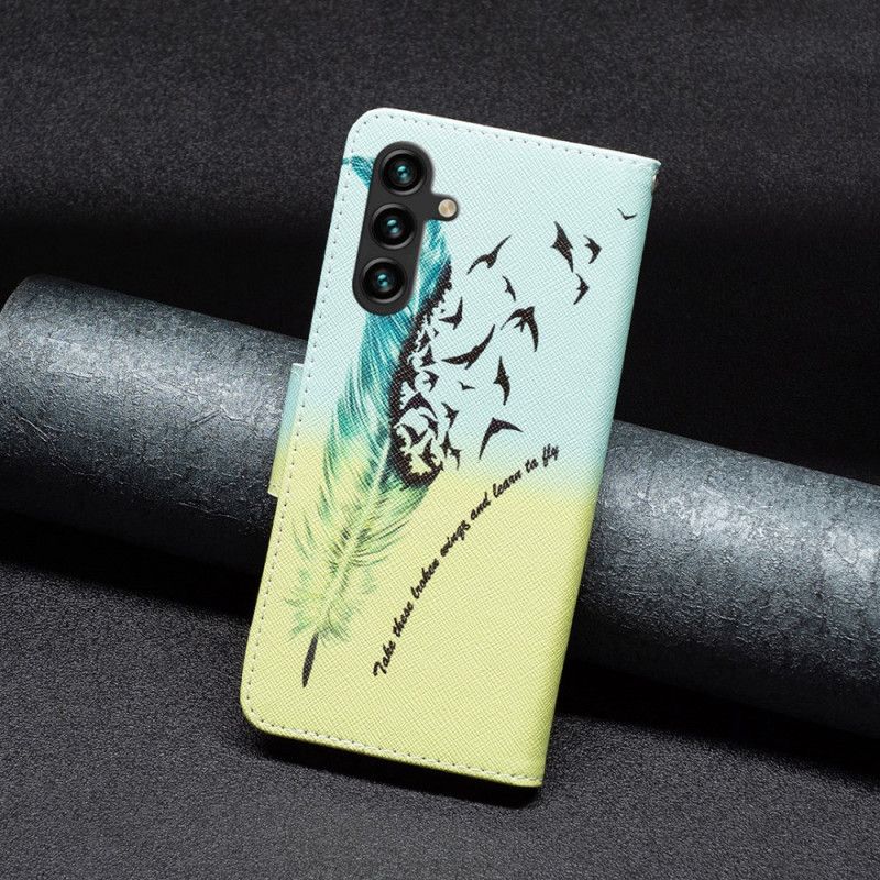 Etui Folio Samsung Galaxy A16 5g Pióro I Ptaki Etui Ochronne