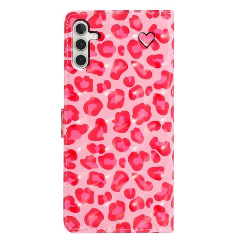 Etui Folio Samsung Galaxy A16 5g Różowy Lampart Etui Ochronne