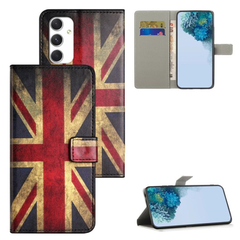 Etui Folio Samsung Galaxy A16 5g Stara Angielska Flaga Etui Ochronne