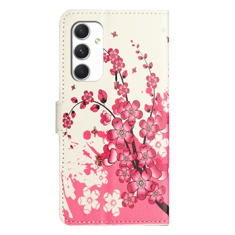 Etui Folio Samsung Galaxy A16 5g Tropikalne Kwiaty Etui Ochronne