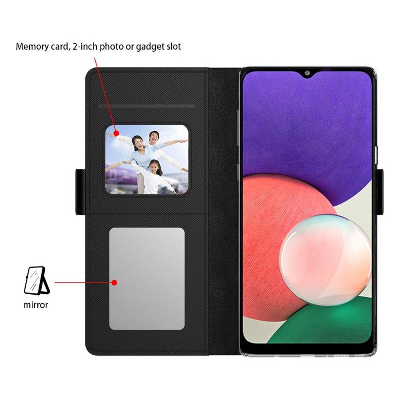 Etui Folio Samsung Galaxy A16 5g Wyjmowany Uchwyt Na Karty I Lusterko