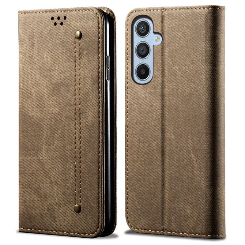 Flip Kotelot Samsung Galaxy A16 5g Tkanina Dżinsowa Etui Ochronne