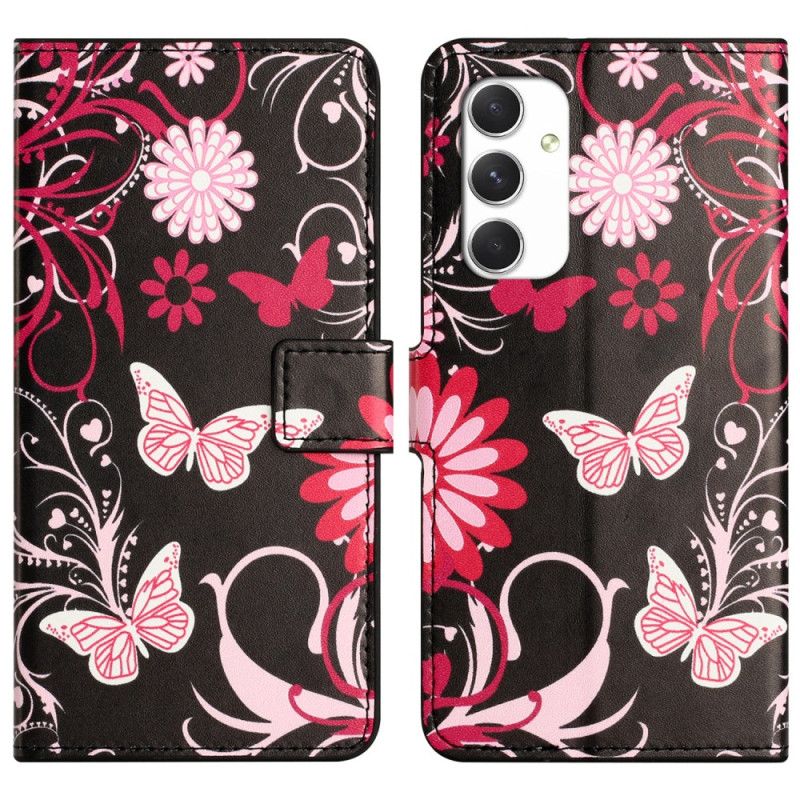 Obudowa Samsung Galaxy A16 5g Etui Na Telefon Motyle Na CZarnym Tle
