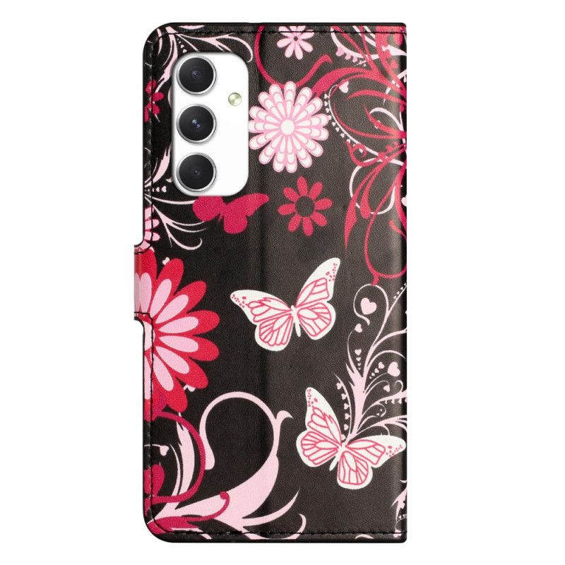 Obudowa Samsung Galaxy A16 5g Etui Na Telefon Motyle Na CZarnym Tle