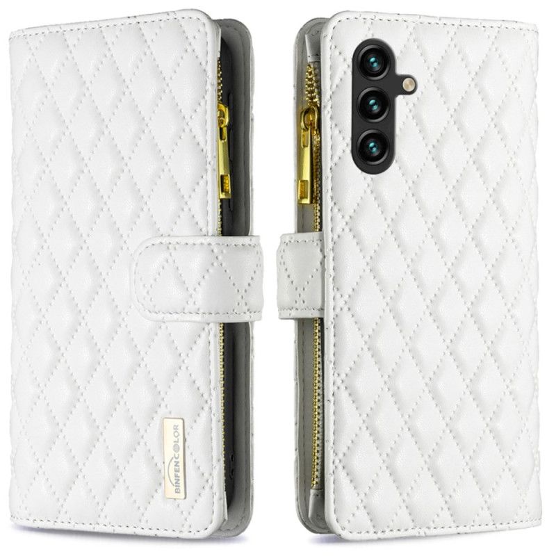Skórzany Futerał Samsung Galaxy A16 5g Etui Na Telefon Pikowany Portfel Binfen Color