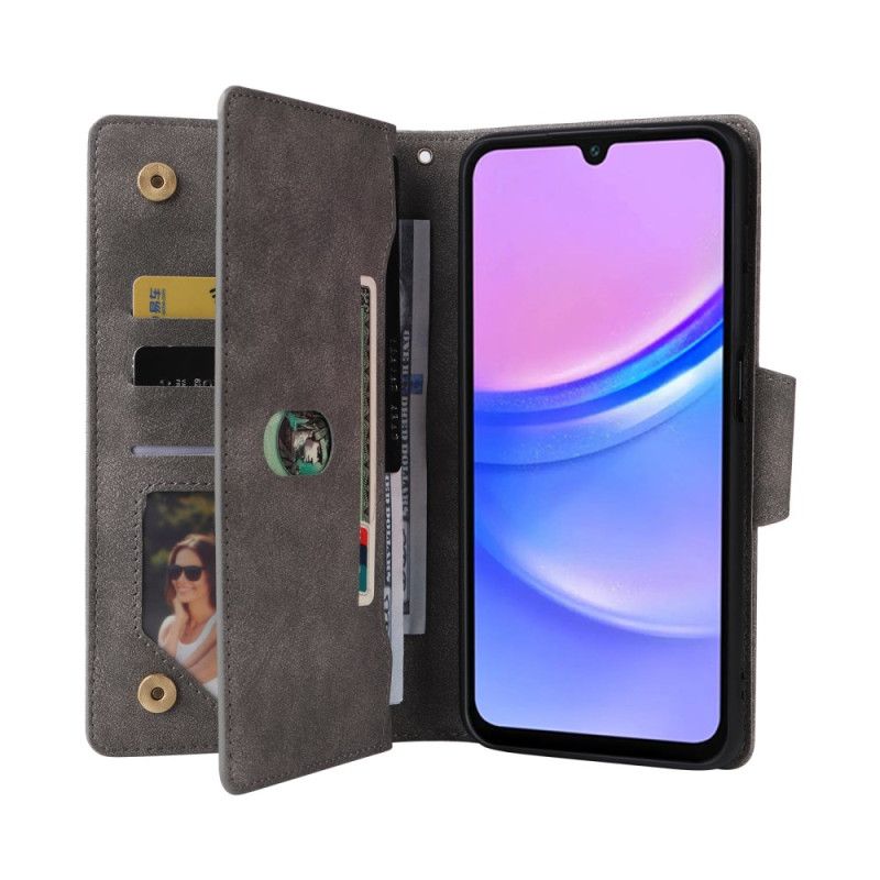 Skórzany Futerał Samsung Galaxy A16 5g Etui Na Telefon Portfel Z Efektem Zamszu