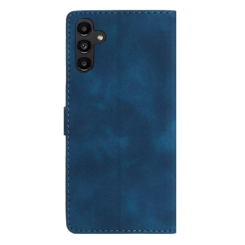 Skórzany Futerał Samsung Galaxy A16 5g Etui Na Telefon Stylowe Kwiatowe