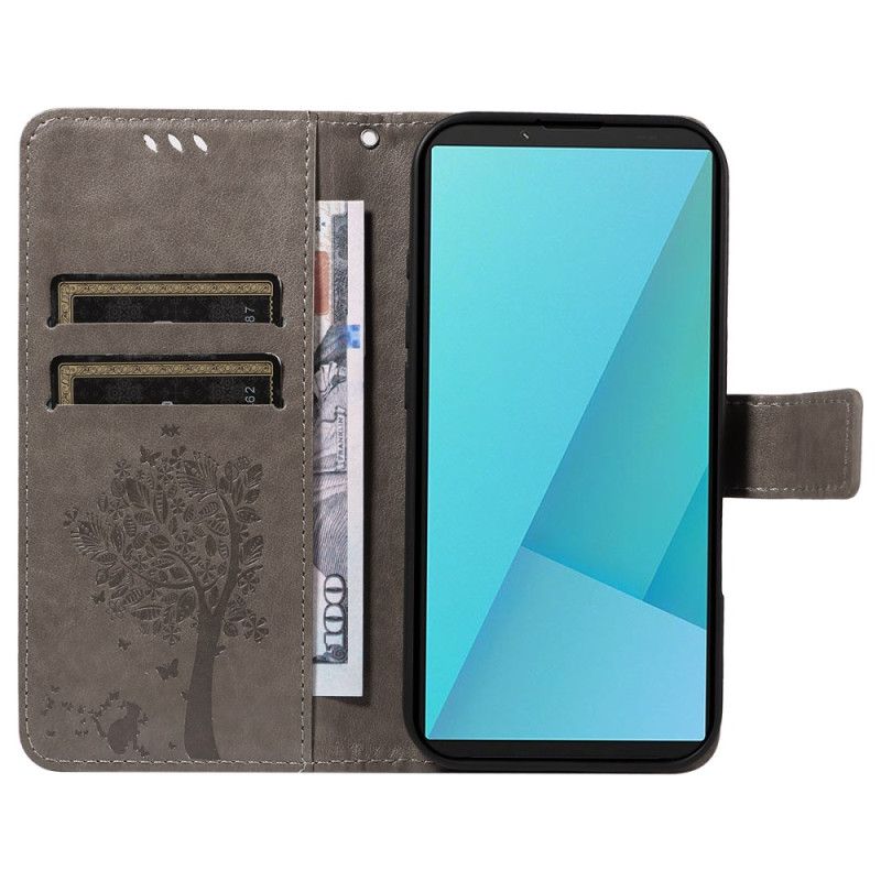 Etui Folio Do Sony Xperia 10 Vii Drzewko Dla Kota