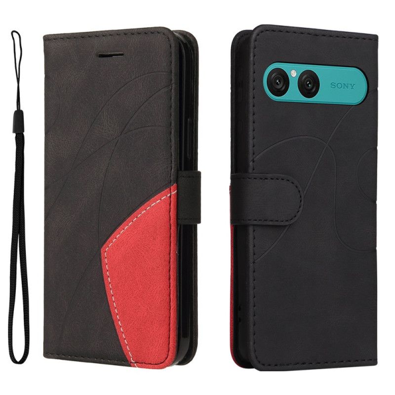 Etui Folio Do Sony Xperia 10 Vii Dwukolorowy Falisty