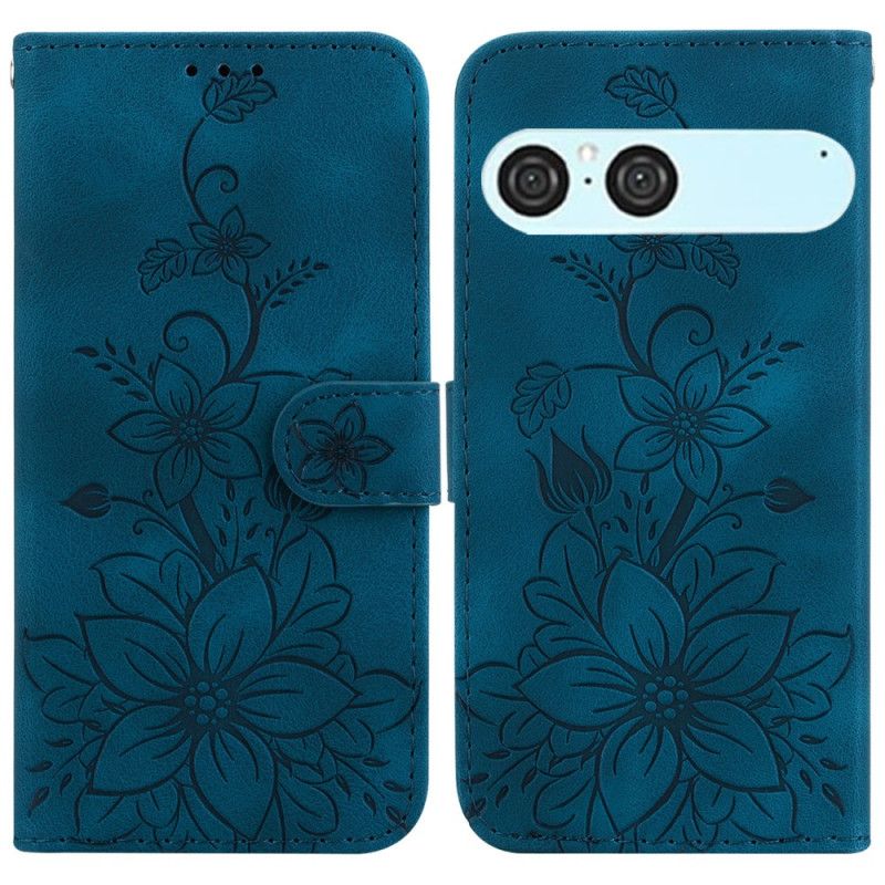 Etui Folio Do Sony Xperia 10 Vii Efekt Zamszu Lilia