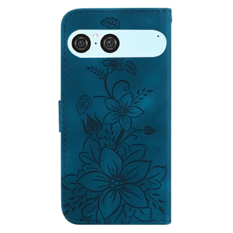 Etui Folio Do Sony Xperia 10 Vii Efekt Zamszu Lilia