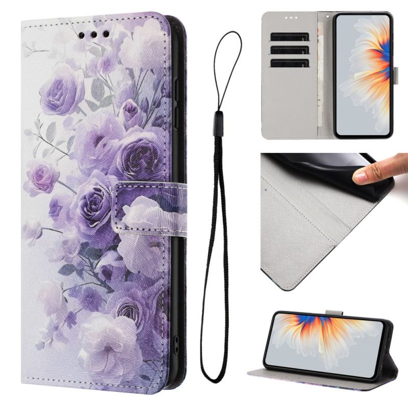 Etui Folio Do Sony Xperia 10 Vii Fioletowe Róże