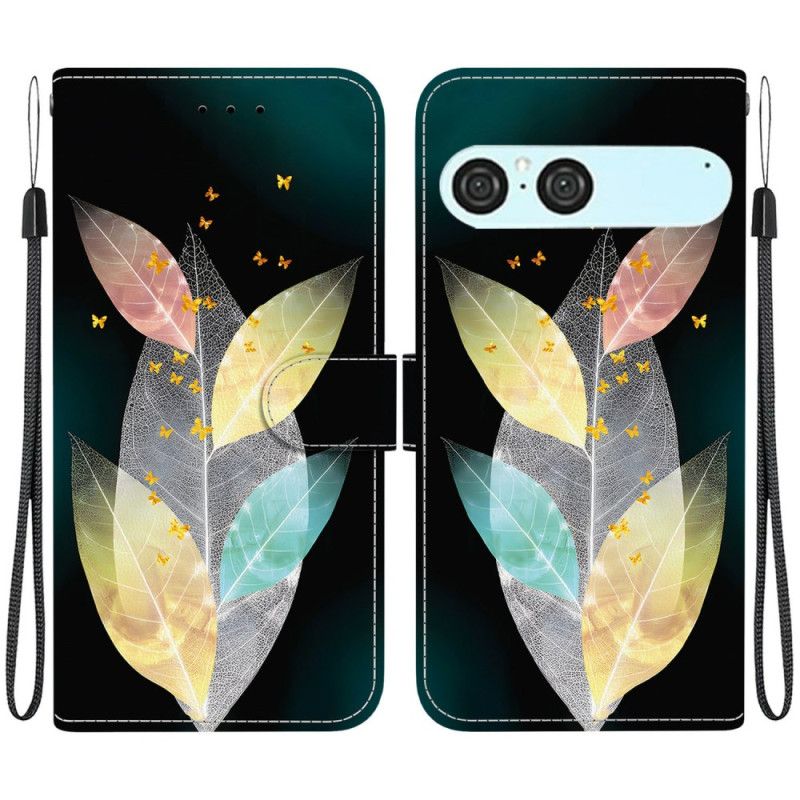 Etui Folio Do Sony Xperia 10 Vii Kolorowe Liście