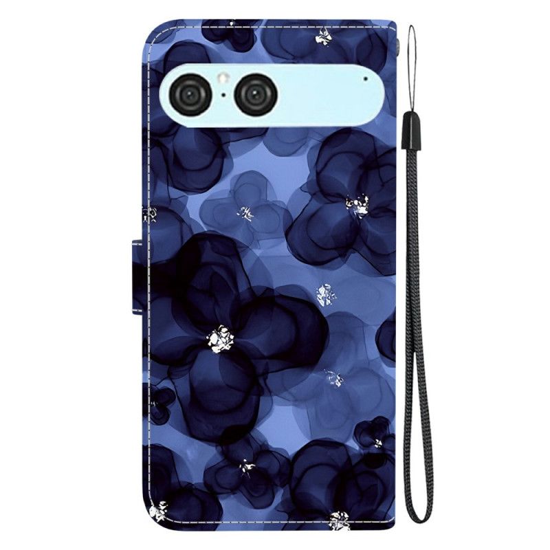 Etui Folio Do Sony Xperia 10 Vii Niebieski Wzór Kwiatowy