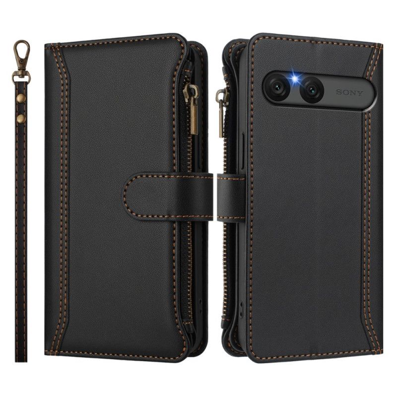 Etui Folio Do Sony Xperia 10 Vii Portfel Z 9 Przegródkami Na Karty