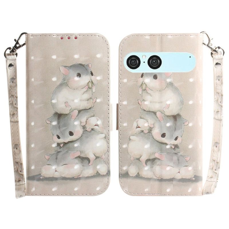 Etui Folio Do Sony Xperia 10 Vii Smycz Z Chomikami