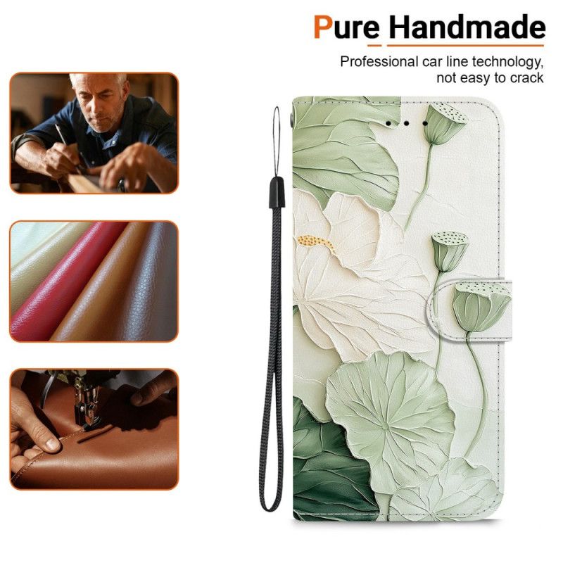 Etui Folio Do Sony Xperia 10 Vii Wzór Lotosu