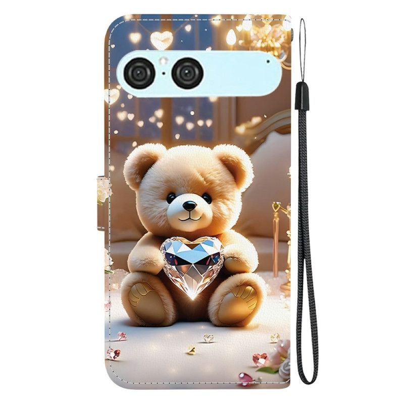 Etui Folio Sony Xperia 10 Vii Diamentowy Miś