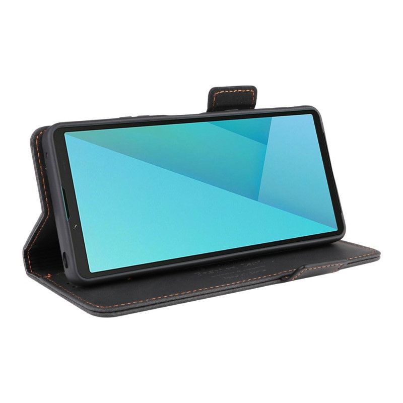 Etui Folio Sony Xperia 10 Vii Efekt Retro Zamszu Etui Ochronne