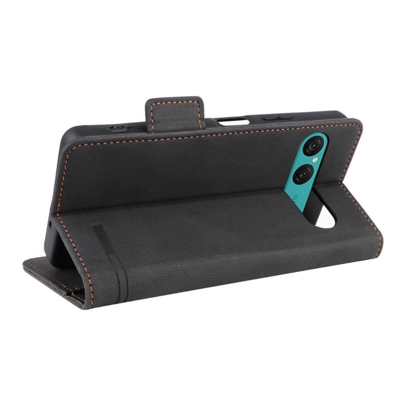 Etui Folio Sony Xperia 10 Vii Efekt Retro Zamszu Etui Ochronne