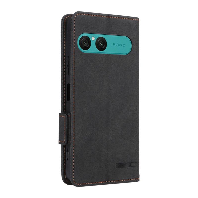 Etui Folio Sony Xperia 10 Vii Efekt Retro Zamszu Etui Ochronne