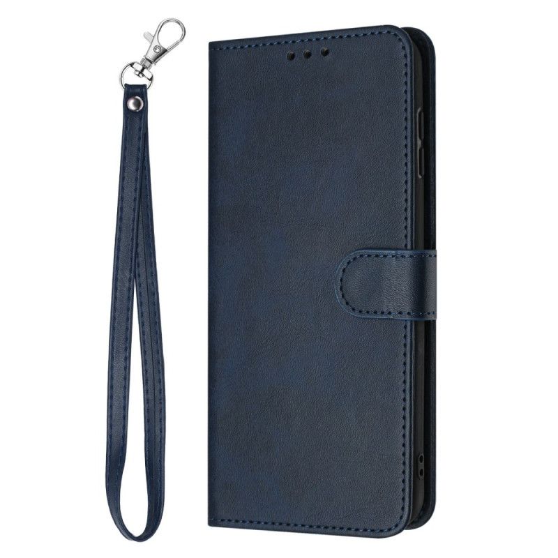 Etui Folio Sony Xperia 10 Vii Efekt Skóry Z Paskiem
