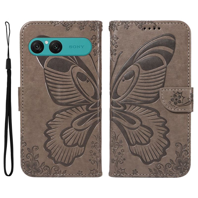 Etui Folio Sony Xperia 10 Vii Graficzny Motyl Etui Ochronne