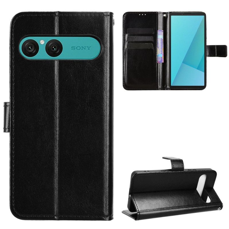 Etui Folio Sony Xperia 10 Vii Jaskrawa Sztuczna Skóra Etui Ochronne