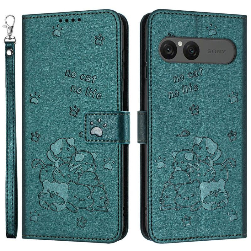 Etui Folio Sony Xperia 10 Vii Koty Z Paskiem Etui Ochronne