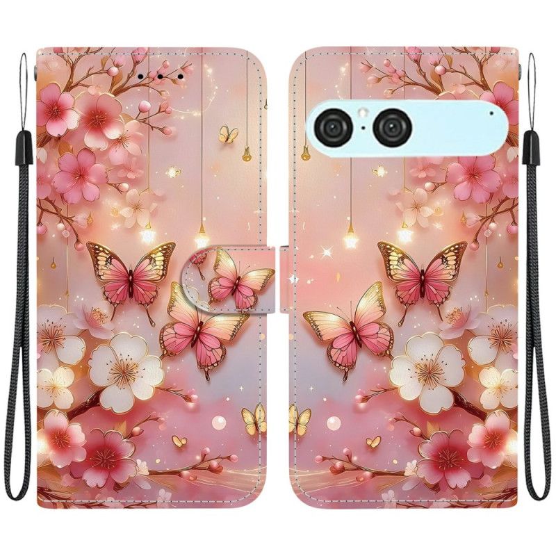 Etui Folio Sony Xperia 10 Vii Motyle W Kształcie Latarni Etui Ochronne