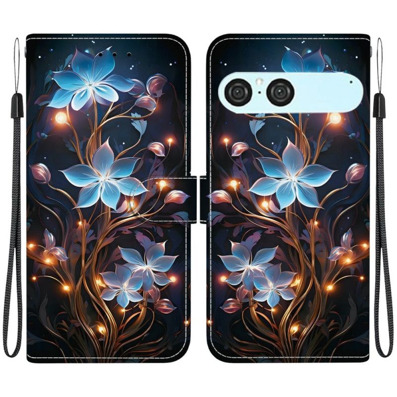 Etui Folio Sony Xperia 10 Vii Niebieski Wzór Kwiatowy