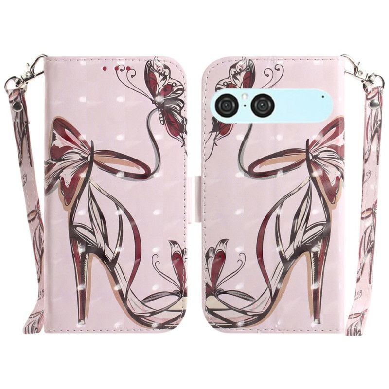 Etui Folio Sony Xperia 10 Vii Obcasy Z Paskami