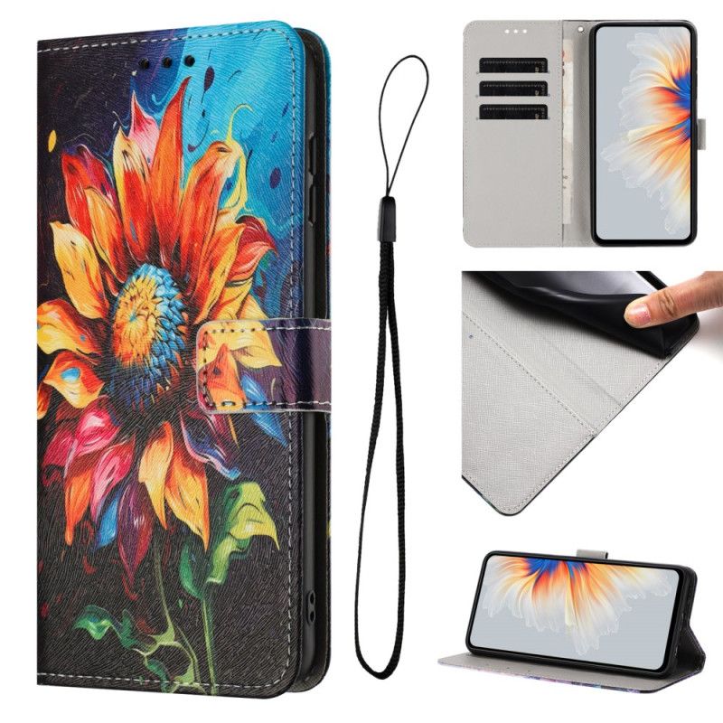 Etui Folio Sony Xperia 10 Vii Słoneczniki Etui Ochronne