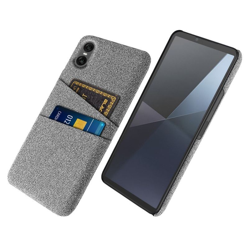 Etui Sony Xperia 10 Vii Materiałowy Uchwyt Na Karty Etui Ochronne