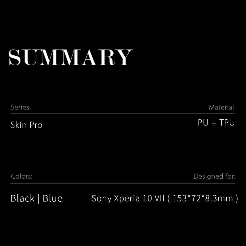 Flip Kotelot Sony Xperia 10 Vii Seria Skin Pro Dux Ducis Etui Ochronne