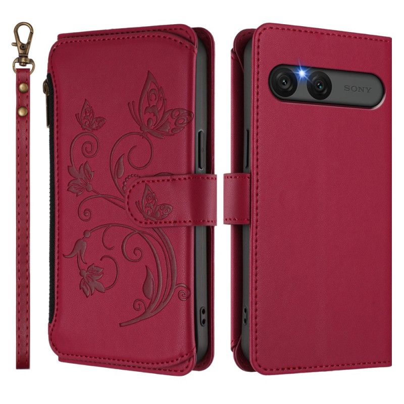 Obudowa Sony Xperia 10 Vii Etui Na Telefon Portfel Rfid Z Kwiatowym Wzorem