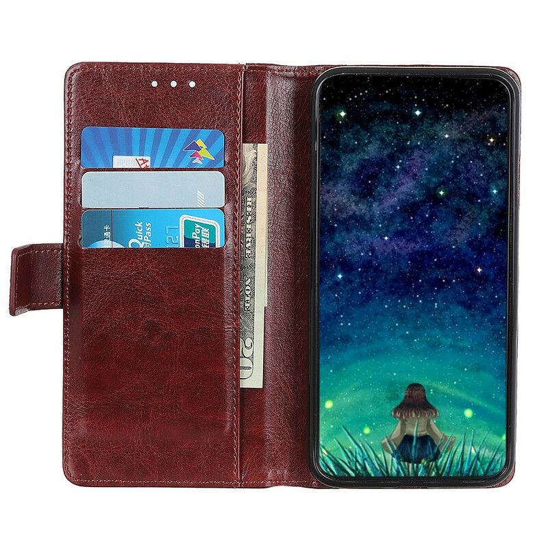 Etui Folio Asus Zenfone 8 Efekt Starożytnej Skóry