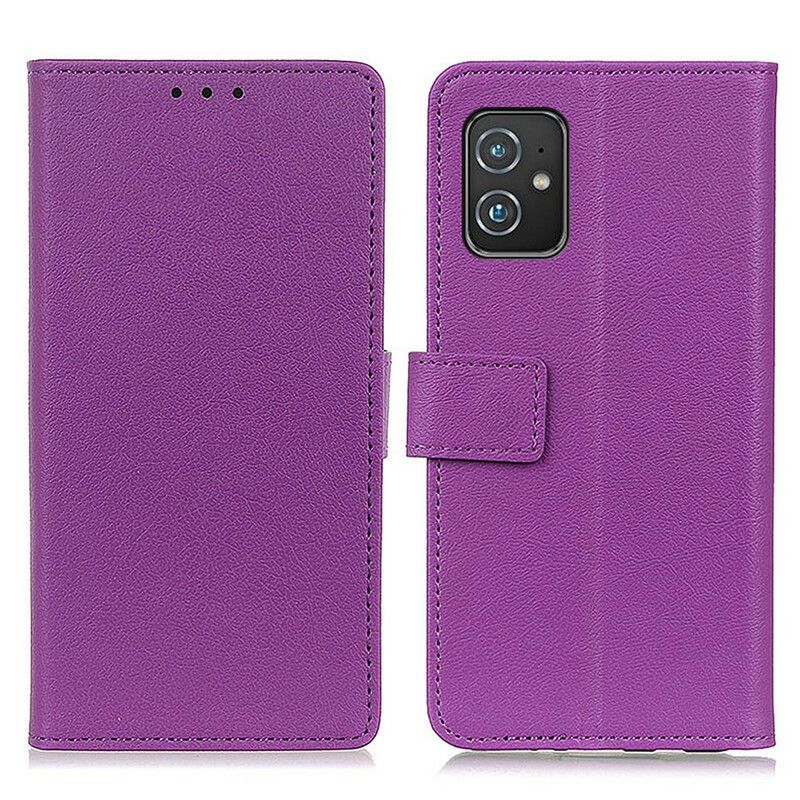 Etui Folio Asus Zenfone 8 Prosty Efekt Skóry Etui Ochronne