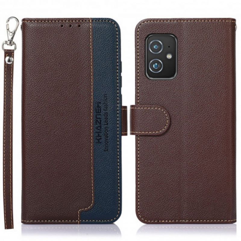 Etui Folio Asus Zenfone 8 Styl Litchi Rfid Khazneh