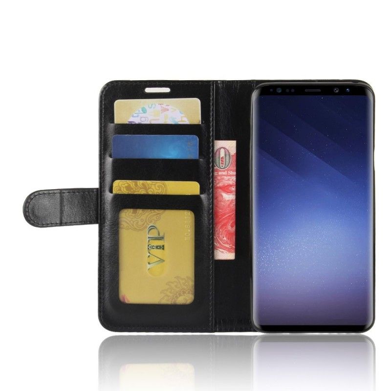 Etui Folio Samsung Galaxy S9 Plus Brązowy Czarny Ultra Sztuczna Skóra