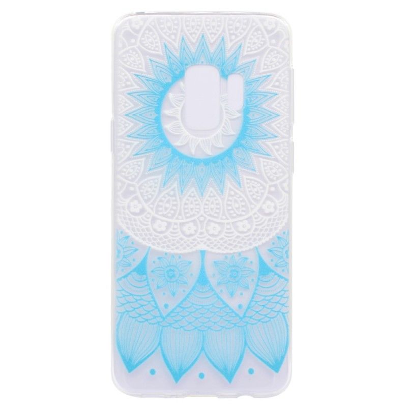 Etui Samsung Galaxy S9 Plus Jasnoniebieski Różowy Przezroczysta Kolorowa Mandala