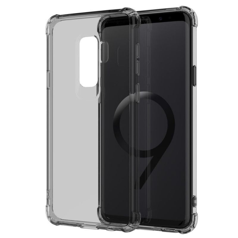 Etui Samsung Galaxy S9 Plus Przezroczysty Czarny Przezroczyste Poduszki Ochronne Leeu