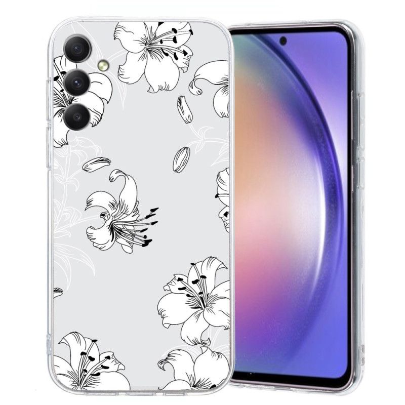 Etui Do Samsung Galaxy A17 4g / 5g Białe Kwiaty