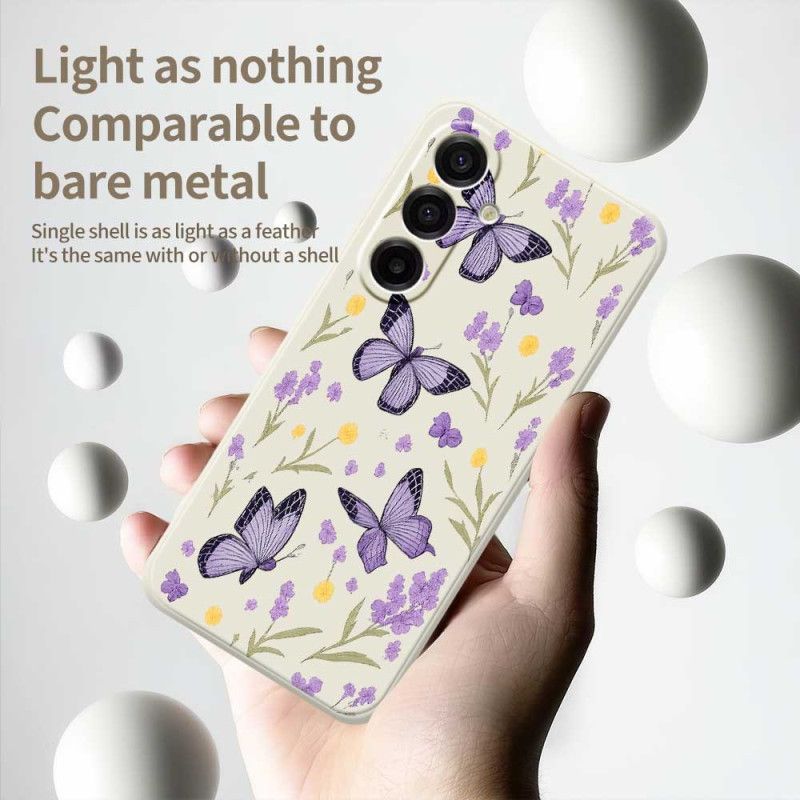 Etui Do Samsung Galaxy A17 4g / 5g Fioletowe Motyle