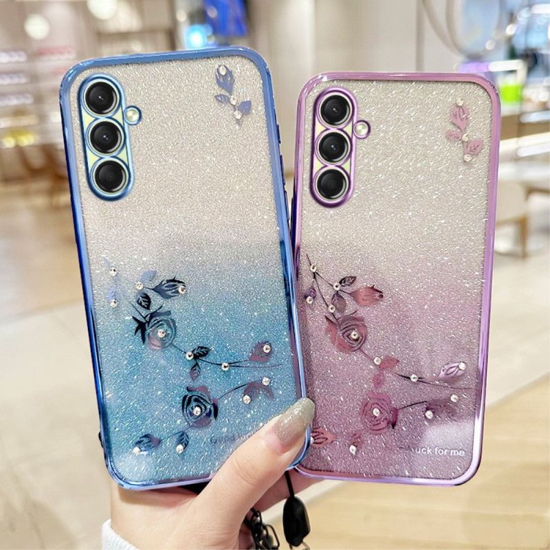 Etui Do Samsung Galaxy A17 4g / 5g Paski Kadem Z Kryształkami